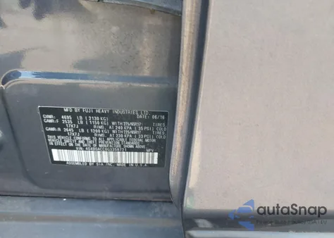 2016 Subaru Outback 2.5I Premium from USA, damaged, VIN 4S4BSACC0G3358721